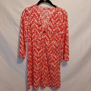 Lilly Pulitzer Coral and White  Dress coverup